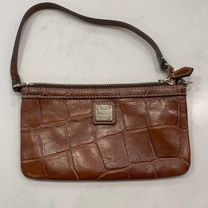 Brown Leather Dooney & Bourke Wristlet